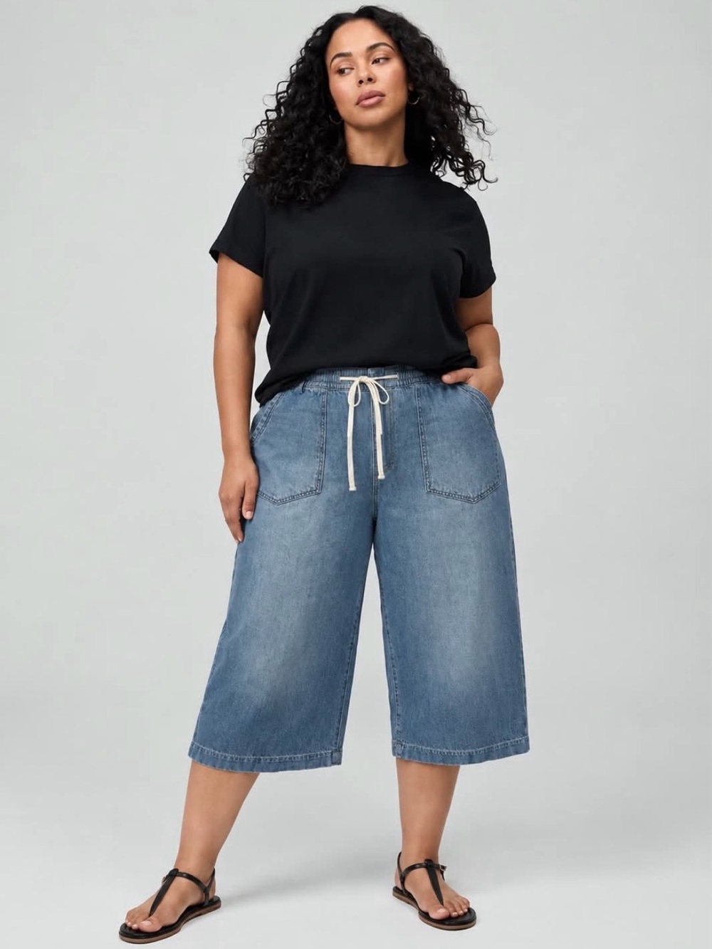 Torrid High-Rise Pull-On Drapey Crop Jean